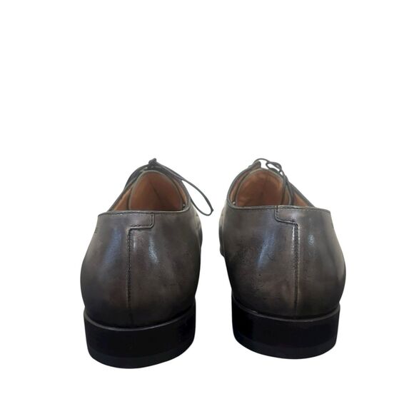 RRP€432 FABI Leather Lace-up Shoes US7 UK6 EU40 Green Flat Made in Italy